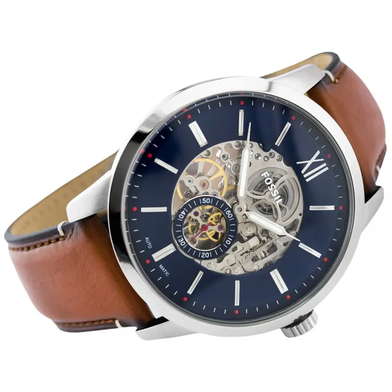 Fossil Townsman Automatic Skeleton Blue Dial Men's Watch | ME3154